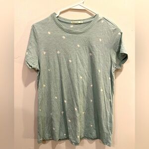 Marine Layer. Size XS. Fits like S/M. Green and white polka.